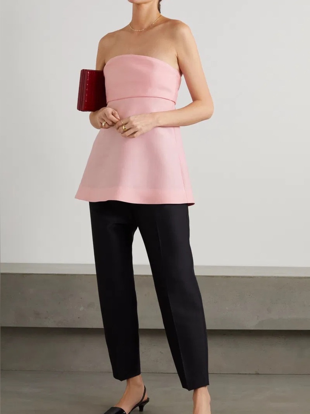 Toteme Pink Strapless top